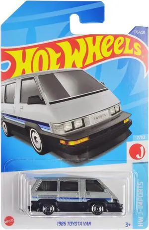 1986 Toyota Van Silver Metallic and Black with Stripes "HW J-Imports" Series Diecast Model Car by Hot Wheels