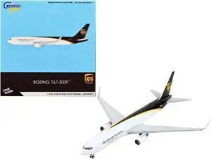 Boeing 767-300F Commercial Aircraft "UPS Worldwide Services" White w/Dark Brown Tail 1/400 Diecast Model Airplane by GeminiJets