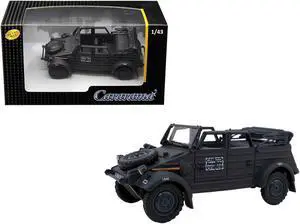 Volkswagen Kubelwagen Convertible K Type 82 Black 1/43 Diecast Model Car by Cararama