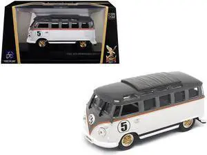 1962 Volkswagen Microbus #5 Van Bus White 1/43 Diecast Model by Road Signature