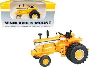 Minneapolis Moline G1000 Vista Tractor with Dual Wheels Yellow 1/64 Diecast Model by SpecCast