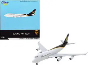 Boeing 747-400F Commercial Aircraft "UPS Worldwide Services" White with Brown Tail 1/400 Diecast Model Airplane by GeminiJets