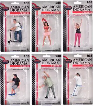 "Figure18 Series 2" 6 piece Figure Set for 1/18 Scale Models by American Diorama