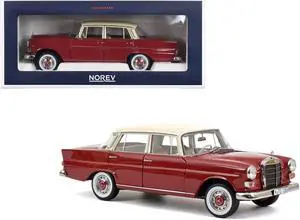 1966 Mercedes-Benz 200 Red with Beige Top 1/18 Diecast Model Car by Norev