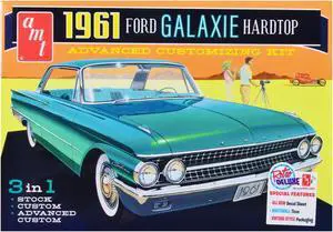 Skill 2 Model Kit 1961 Ford Galaxie Hardtop 3-in-1 Kit 1/25 Scale Model by AMT