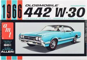Skill 2 Model Kit 1966 Oldsmobile 442 W-30 Hardtop 1/25 Scale Model by AMT