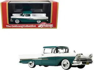 1958 Ford Ranchero Gulfstream Blue and White with Blue Interior Limited Edition to 180 pcs 1/43 Model Car by Goldvarg Collection