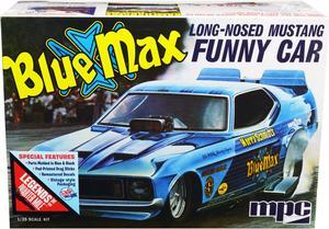 Skill 2 Model Kit "Blue Max" Long Nose Mustang Funny Car 1/25 Scale Model Car by MPC