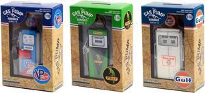 "Vintage Gas Pump" Set of 3 Pumps Series 13 1/18 Diecast Models by Greenlight