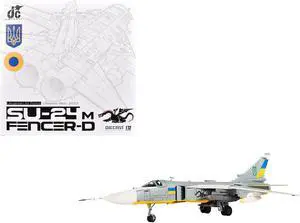 Sukhoi Su-24M Fencer-D Bomber Aircraft "Ukraine War" (2023) Ukrainian Air Force 1/72 Die Cast Model by JC Wings