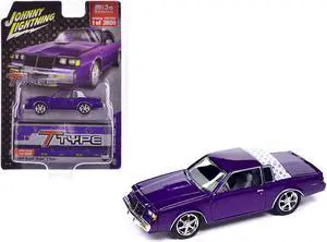 1987 Buick Regal T-Type Purple Metallic Limited Edition to 3600 pieces Worldwide 1/64 Diecast Model Car by Johnny Lightning