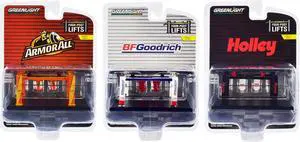 "Four-Post Lifts" Set of 3 pieces Series 4 1/64 Diecast Models by Greenlight