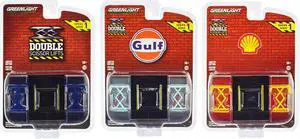 Automotive "Double Scissor Lifts" Set of 3 pieces Series 1 1/64 Diecast Models by Greenlight