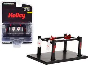 Adjustable Four-Post Lift "Holley" Black "Four-Post Lifts" Series 4 1/64 Diecast Model by Greenlight
