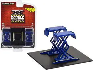Automotive Double Scissor Lift Blue "Double Scissor Lifts" Series 1 1/64 Diecast Model by Greenlight