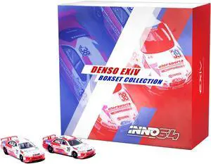 Toyota Corona EXiV #38 and EXiV #39 RHD "Nippon Denso" JTCC (1995) 2 piece Set 1/64 Diecast Model Cars by Inno Models