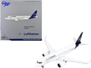 Airbus A320neo Commercial Aircraft "Lufthansa - Lovehansa" White with Dark Blue Tail 1/400 Diecast Model Airplane by GeminiJets