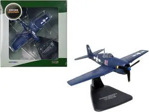 Grumman Hellcat F6F-5 Fighter Aircraft United States Navy "Oxford Aviation" Series 1/72 Diecast Model Airplane by Oxford Diecast