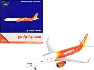 Airbus A321neo Commercial Aircraft "VietJet Air" White and Red 1/400 Diecast Model Airplane by GeminiJets