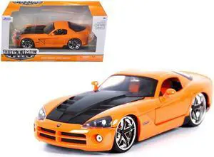 2008 Dodge Viper SRT10 Orange 1/24 Diecast Car Model by Jada