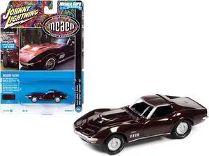 1969 Chevrolet Corvette 427 Garnet Red Metallic "MCACN" Limited Edition to 4260 pcs 1/64 Diecast Model Car by Johnny Lightning