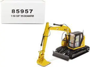 CAT Caterpillar 315 Track Type Hydraulic Excavator Yellow with Operator "High Line" Series 1/50 Diecast Model by Diecast Masters