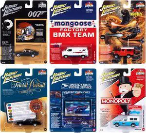 Pop Culture 2023 Set of 6 Cars Release 2 1/64 Diecast Model Cars by Johnny Lightning