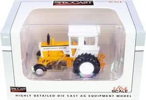 Minneapolis Moline G850 Tractor with Cab Yellow and White 1/64 Diecast Model by SpecCast