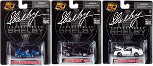 "Carroll Shelby 50th Anniversary" 3 piece Set 2022 Release 1/64 Diecast Model Cars by Shelby Collectibles