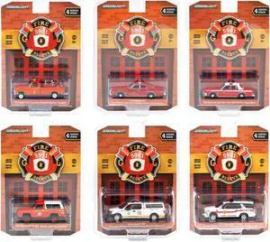 "Fire & Rescue" Set of 6 pieces Series 4 1/64 Diecast Model Car by Greenlight