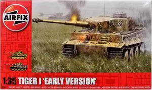 Level 3 Model Kit German Tiger I "Early Version" Tank with 2 Scheme Options 1/35 Plastic Model Kit by Airfix