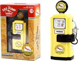 1948 Wayne 100-A Gas Pump "Norwalk Gasoline" Yellow and Black "Vintage Gas Pumps" Series 11 1/18 Diecast Model by Greenlight
