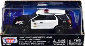 2015 Ford Police Interceptor Utility Black and White "LAPD (Los Angeles Police Department)" 1/43 Diecast Model Car by Motormax