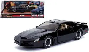 1982 Pontiac Firebird Trans Am Black with Light K.I.T.T. "Knight Rider" (1982) TV Series 1/24 Diecast Model by Jada