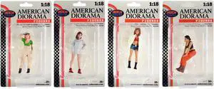 "Hip Hop Girls" 4 Piece Figure Set for 1/18 Scale Models by American Diorama