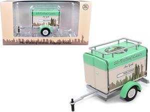 Travel Trailer Beige w/Light Green Top "The Waldorf-Astoria Luggage Service NY" 1/24 Diecast Model Car by Motor City Classics