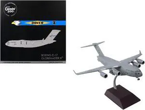 Boeing C-17 Globemaster III Transport Aircraft "Dover Air Force Base" US Air Force Gray 1/200 Diecast Model Airplane GeminiJets