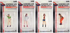 "Hip Hop Girls" 4 Piece Figure Set for 1/24 Scale Models by American Diorama