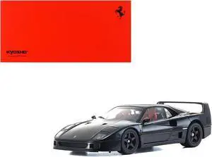 Ferrari F40 Black 1/18 Diecast Model Car by Kyosho