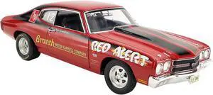 1970 Chevrolet Chevelle 454 LS6 "Red Alert" Red with Black Stripes Limited Edition to 374 pieces 1/18 Diecast Model Car by ACME