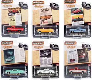 "Vintage Ad Cars" Set of 6 pieces Series 9  1/64 Diecast Model Cars by Greenlight