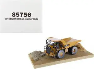 CAT Caterpillar 770 Off-Highway Truck Yellow (Weathered) with Operator "Weathered" Series 1/50 Diecast Model by Diecast Masters