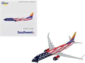 Boeing 737-800 Commercial Aircraft "Southwest Airlines - Freedom One" US Flag Livery 1/400 Diecast Model Airplane by GeminiJets