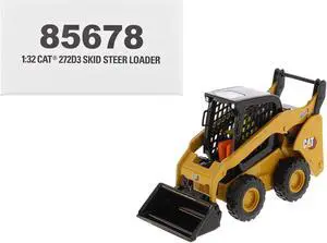CAT Caterpillar 272D3 Skid Steer Loader with Operator Yellow "High Line" Series 1/32 Diecast Model by Diecast Masters
