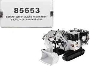 CAT Caterpillar 6060 Hydraulic Mining Front Shovel Coal Configuration White 1/87 (HO) Scale Diecast Model by Diecast Masters