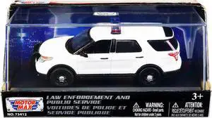 2015 Ford Police Interceptor Utility Plain White 1/43 Diecast Model Car by Motormax
