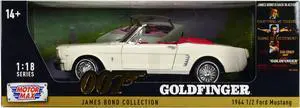 1964 1/2 Ford Mustang Convertible White w/Red Interior James Bond 007 "Goldfinger" (1964) 1/18 Diecast Model Car by Motormax