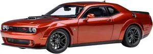2022 Dodge Challenger R/T Scat Pack Widebody Sinamon Stick Orange 1/18 Model Car by Autoart