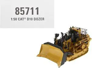 CAT Caterpillar D10 Track Type Dozer Yellow "High Line Series" 1/50 Diecast Model by Diecast Masters