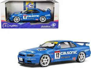 2000 Nissan Skyline GT-R (R34) Streetfighter RHD #12 Blue "Calsonic Tribute" "Competition" 1/18 Diecast Model Car by Solido